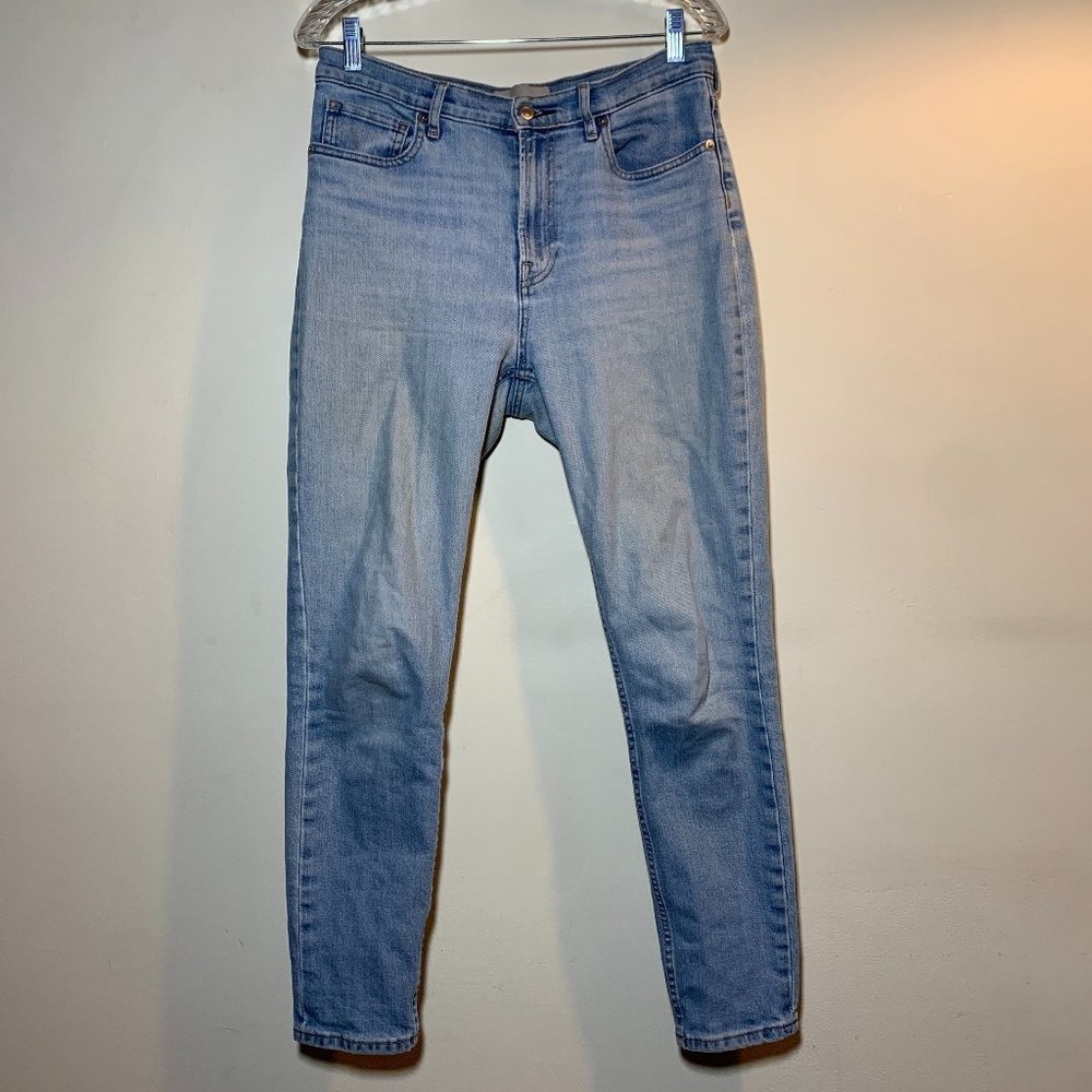 Everlane High-Rise, Light-Wash Skinny Jeans